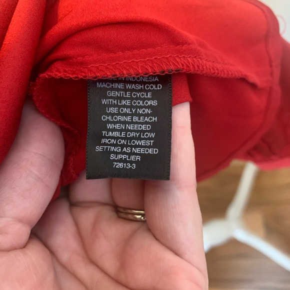 Worthington Red Ruffled Sleeves Plus Lace Top XXL - Picture 8 of 8